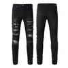 Männer Jeans Designer Luxus Europäischen Jean Hombre Brief Stern Männer Stickerei Patchwork Zerrissene Für Trend Marke Motorrad Hose Mens Skinny größe 40