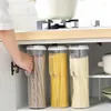 Storage Bottles Kitchen Noodle Box Cereals Plastic Transparent Large Capacity Food Sealed Jar