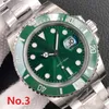 Relógios masculinos de cristal de safira com caixa verde original R1 nº 2600, marca famosa de qualidade superior AAAAA automáticos automáticos 40 mm