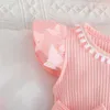 Mädchen Kleider Kinder Für Mädchen Sommer Baby Anzug 0-3 Jahre Alt Schmetterling Prinzessin Kleid Kopftuch Zwei-stück set