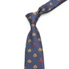 Bow Ties Classic Navy Blue Neckties Fashion Men Animal Fruits Floral Wedding Jacquard Woven Silk Man