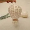 Decorative Objects Figurines Baby Ins Handmade Rattan Hot Air Balloon Children's Room Layout Pendant Home Decoration Wall Hanging Photography Prop L230724