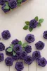 Decorative Flowers Mefier Home Artificial 25/50pcs Purple Fake Roses W/Stem For Wedding Decoration Centerpieces Arrangements Bouquets