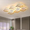 Tavan Işıkları Avizeler Modern Oturma Odası Kolye Lamba Basit LED İç Dekorasyon Kişilik Yatak Odası Yemek Altın