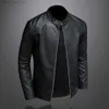 Hommes Cuir Faux Cuir Printemps Automne Veste En Cuir Hommes Col Montant Mince Pu Veste En Cuir De Mode Moto Causal Manteau Hommes Moto Biker En Cuir Manteau L230721