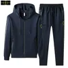 Trainingspakken Stonees Hoodie Herfst Stones Mode Klassieke Eilanden Jas Effen Casual CP Sportpak is Land Heren Tweedelige Capuchon Rits Top RRIZ