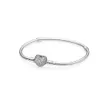 Authentique 925 Sterling Silver Heart Charms Bracelets avec boîte Fit Pandora European Beads Jewelry Bangle Real Bracelet pour Women285E