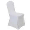 100 pcs Universal White Polyester Spandex Wedding Chair Covers for Weddings Banquet Folding el Decoration Decor Whole277O