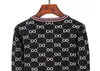 Swater bluza z kapturem męski projektant Allover List Quality Technlety Swetery Wydrukowano Otton Knit Crewneck Mężczyźni Kobiety List Paris Sportsła Więcej stylów Wybierz D21