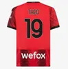 23 24 AC MILANS camisas de futebol GIROUD TOMORI IBRAHIMOVIC crianças kits de futebol 2023 2024 TONALI BENNACER REBIC Camiseta de futbol ROMAGNOLI LEAO camisa de futebol masculina