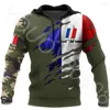 Hoodies voor heren Lente en herfst Street Hooded Sport Mountain Print Trend Tmark Gepersonaliseerde Franse Army Zipper Hoodie Tops