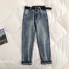 Jeans Feminino 2023 Feminino Namorado Para Mulheres Preto Branco Cáqui Azul Mulher Streetwear Calças Denim Retas Jean Femme Mujer