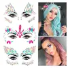 3D Shiny Crystal Face Sticker Tattoo Bar Music Festival Rhinestone Tattoo Sticker Carnival Party Face Decoration Face Jewels