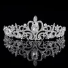 Lśniące kryształy koraliki korony ślubne 2019 Bridal Crystal Veil Tiara Crown Headband Hair Akcesoria Party Wedding Tiara Shi303x