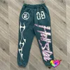 2023 Żółte spodnie mężczyźni Kobiety Flare Graphic Pants High Street Sweatspanci Terry Spoders