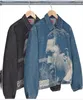 23SS Spring Quality Men's Jackets Mens Denim Heren Jackets Nieuw 20fw A Love John Cochran Black Portret Denim Jacket