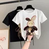 Dames T-shirt Zomer Casual Cartoon Print Ronde hals Korte mouw Losse T-shirts Damesmode Oversized Y2K Patchwork Baggy Tees Tops 230721