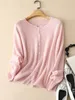 Kobiety dla kobiet Naizaga 100 Cashmere O-Neck Long Sleeeve Pink zielony fiolet 2023 Jesienne kobiety Sweter KSN217