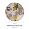 Plates Creative Rural Style Style Handmålad keramisk underglasyrfärgade skivor Retrougn Transformerade bordsartiklar