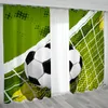 Rideau 3D Impression Coloré Cool Ballon De Football Football Sport Mince Semi Ombrage Blackout Pour Enfant Childern Chambre Salon Décor