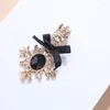 Brooches Cross Crystal Fabric Bowknot Lapel Pins Sweater Suit Corsages Vintage Jewelry Gifts For Women Accessories