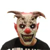 Party Masks Horror Halloween Clown Mask Scary Cosplay Full Face Latex with Bells Joker Supplies 230721
