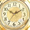 Horloges murales 3d Swing Clock Grand Pendule Luxe Vintage Shabby Chic Silent Watch Mécanisme Or