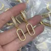 Altın Saplama Tasarımcı Kadın Erkekler Lüks Jewlery Ffity Altın Çember Saplama Küpe Retro Yüzük Kolye F Küpe Nişan Ear Stud KF2D