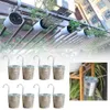 Kits 8pcs for Railing Indoor Outdoor Iron Bucket Planter Balcony Garden Hanging Flower Pot Fence Sier Home Decor Multipurpose