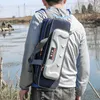 アクセサリースチールワイヤーエッジ小さな釣り袋多目的キャンバス材料防水耐久性釣りロッドバッグ釣りタックルバッグXA162G
