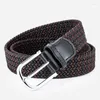 Belts High Quality And Fashionable Women'S Elastic Canvas Waistband Korean Version Casual Men Women Silk Woven Needle Buckle A2897
