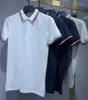 Polo pour hommes Designer T-shirt High Street broderie Couleur de couleur Solide Polos Garter Printing Top Quality Cottom Vêtements Tees Polos 02
