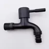 Bathroom Sink Faucets Black Color Baking DN15 G1/2 Round Handle Cold Water Tap Fast On Faucet Washing Machine Bibcock