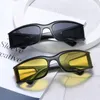 Солнцезащитные очки UV400 White Fashion Eyewear прямоугольник панк Goggle Luxury Designer солнце