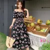 fashion trend floral breathable dress party seaside casual shopping looking thin plus size
