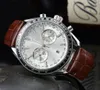 2024 Omeg New Six Stitches Luxury Mens Watches Quartz Watch Top Brand Hot Clock Strap Strap Men Acessórios de Moda Estilo OME-04