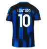 23 24 Thuram Lautaro Soccer Jerseys Fans Player 2023 Arnautovic Maillots de Futol Barella Frattesi Football Shirt de Vrij DiMarco Darmian Bisseck Men Kids Uniform