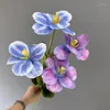 Dekorative Blumen 3D -Drucksimulation Großer Blumenseide Tulp Zweig gefälschte Valentinstag Geschenk Künstliche Pflanze Rot Tulpen DIY Bouquet