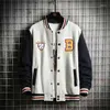 Giacche da uomo Supzoom Arrivo Lettera Rib Slve Cotton Fashion Monopetto Casual Bomber Giacca da baseball Cappotto cardigan allentato