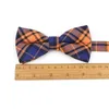 Fliegen Männer Mode Helle Gestreifte Plaid Weiche Baumwolle Bowtie Doppel Bruch Schmetterling Designer Krawatte Für Hochzeit England Stil