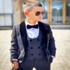 Baby Boys Formals na wesele w stylu Anglii Dziecięcy szare impreza balowa formalne zestawy kwiatów chłopców garnitury Blazer Spods Vest225d