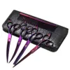 7 Purple Professional 6PCS Pet Grooming Forbici Cesoie Kit Cane Capelli Curvo Trimmer Pet Parrucchiere Accessori di bellezza216Y