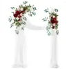 Dekorativa blommor Party Joy 2st Artificial Rose Peony Wedding Arch Fake Plant Bakgrund Vägg Välkommen Gästkortsdekoration