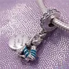 2020 S925 Sterling Silver Mulan Enamel & CZ Dangle Charm Bead Fits European Pandora Jewelry Bracelets Necklaces & Pendants253Q