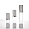 15 ml 30 ml 50 ml Lege Cosmetische Airless Fles Zilver Hervulbare Plastic Pomp Flessen voor Vloeibare Lotion Essentie