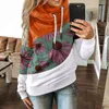 Sweats à capuche pour femmes Long Star 3D Sleeve Sweatshirts Tops imprimés Pullvoer Print Blouse Casual Clothe