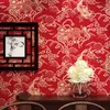Wallpapers Wallpap Chinese Red Wallpaper Dragon Pattern Zen Teahouse Restaurant Decoration