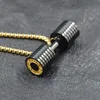 Chains Dumbbell Go Fit Pendant Fitness Bodybuilding Gym Gold Black Color Crossfit Barbell Necklace Jewelry 316L Stainless Steel12680
