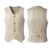 Mäns västar Renaissance Cosplay Medieval Pirate Waistcoat Vest Vintage Vicotiran Steampunk Jacquard Swallow Top Noble Blazer Costume