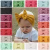 Bandanas 5st Nylon Bowknot Baby Headband Simple Kids Hair Band Textured Jacquard huvudbonad för småbarn (White Beige Flesh